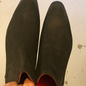 S. Baker Cuban toe men’s suede Chelsea boot